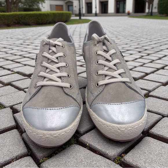 Josef Seibel Grey Suede Sneakers - EU 36 (US 5.5-6) - New in Box preppy classic - Picture 10 of 16